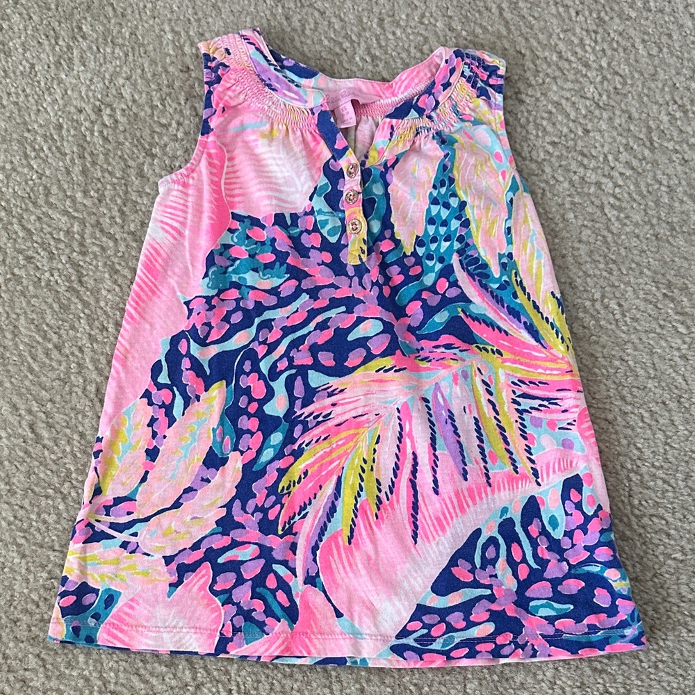 Lilly Pulitzer Pink and Blue Patterned Dress